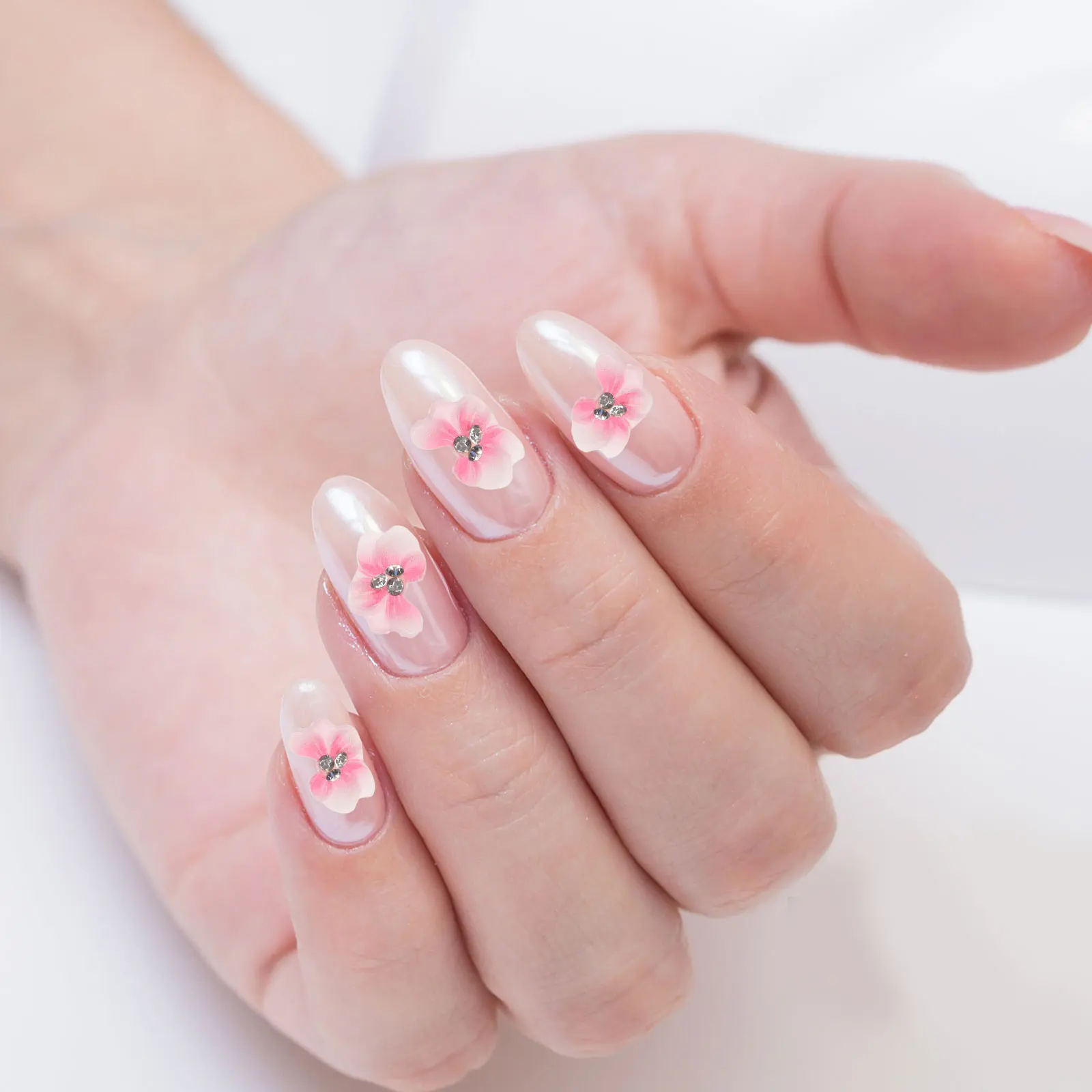 

10 Pcs Pearl Nail Accessories Floral Art Supplies Flower Decoration Manicure Flowers Girl