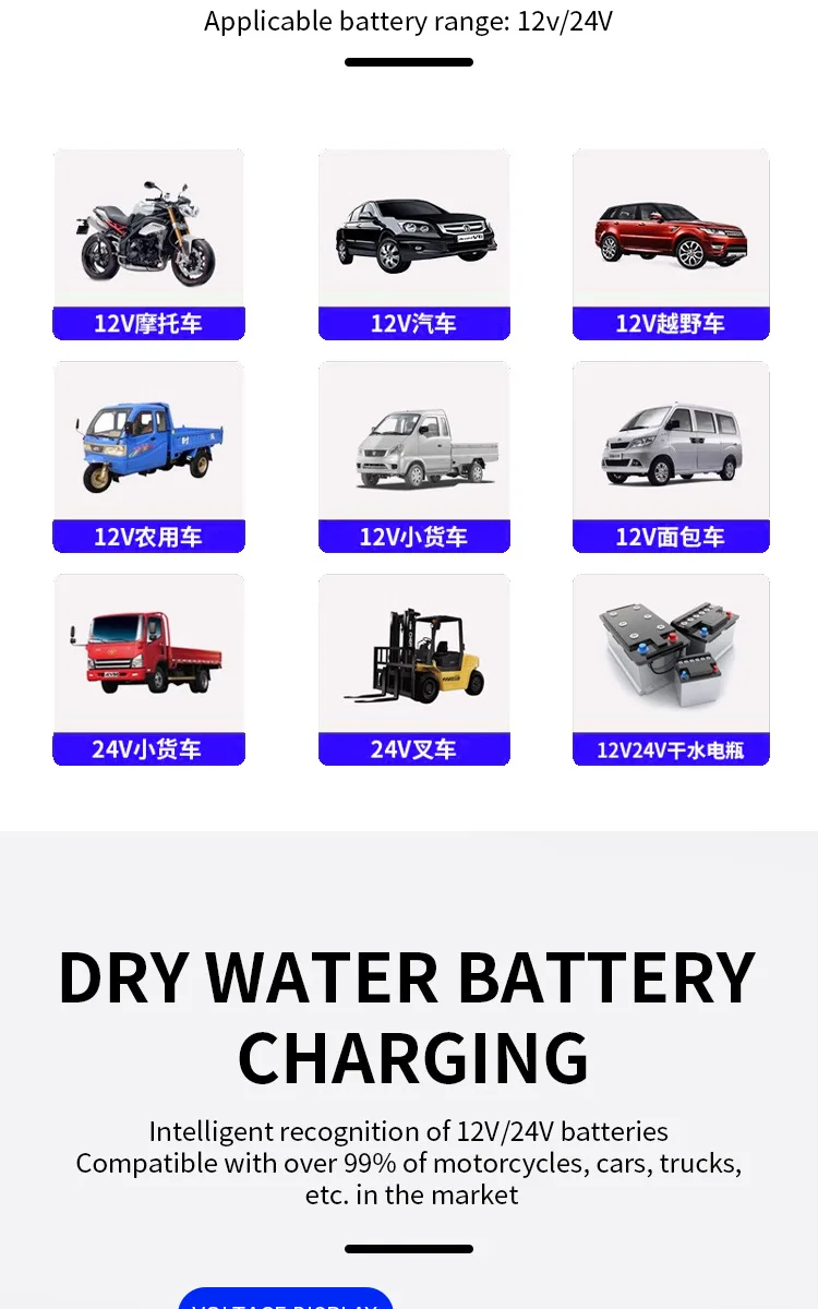 

Car 220W 9A Smart Battery Charger 12V/24V Automotive Battery Charger Trickle Smart Pulse Repair For Car Truck Boat Motorcycle