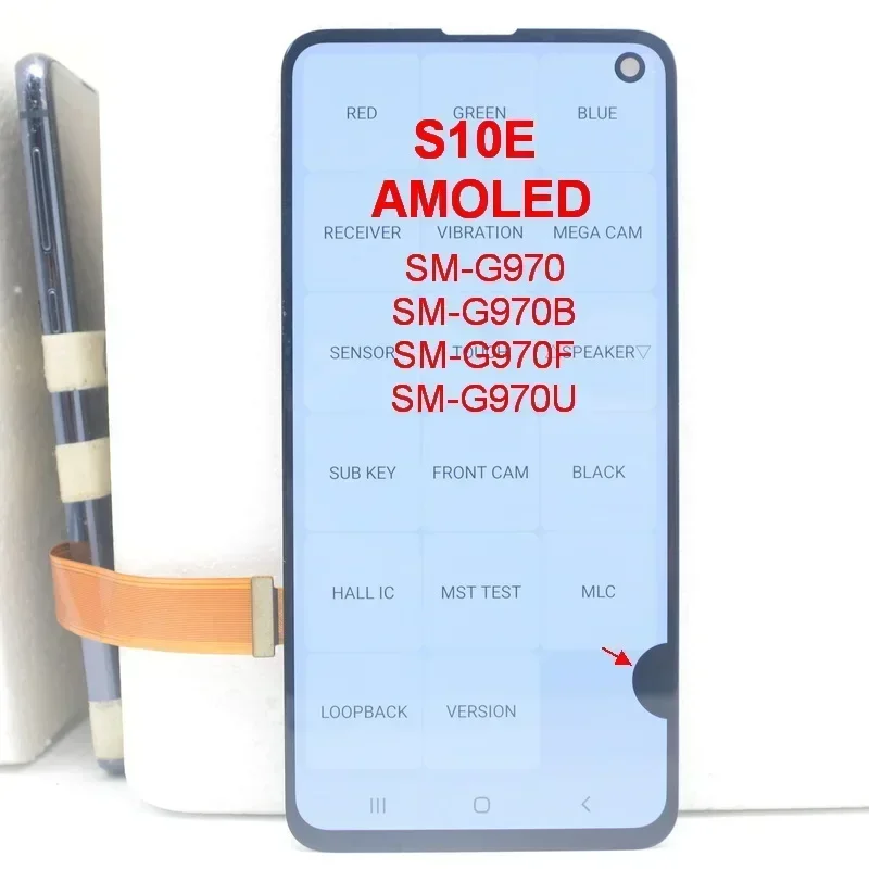 

S10E AMOLED для Samsung Galaxy S10E G970 Экран G970U G970F G970A G9700 ЖК-дисплей с сенсорным экраном в сборе с дефектом