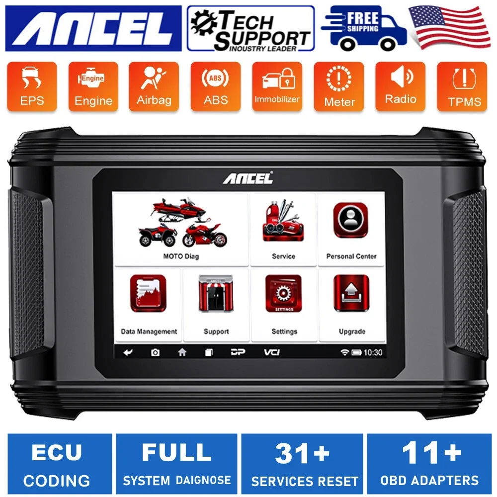 

ANCEL MT500 ATV UTV Motorcycle Full System Fault Code Reader Scanner OBD2 Diagnostic Tool Maintenance light reset Throttle Reset