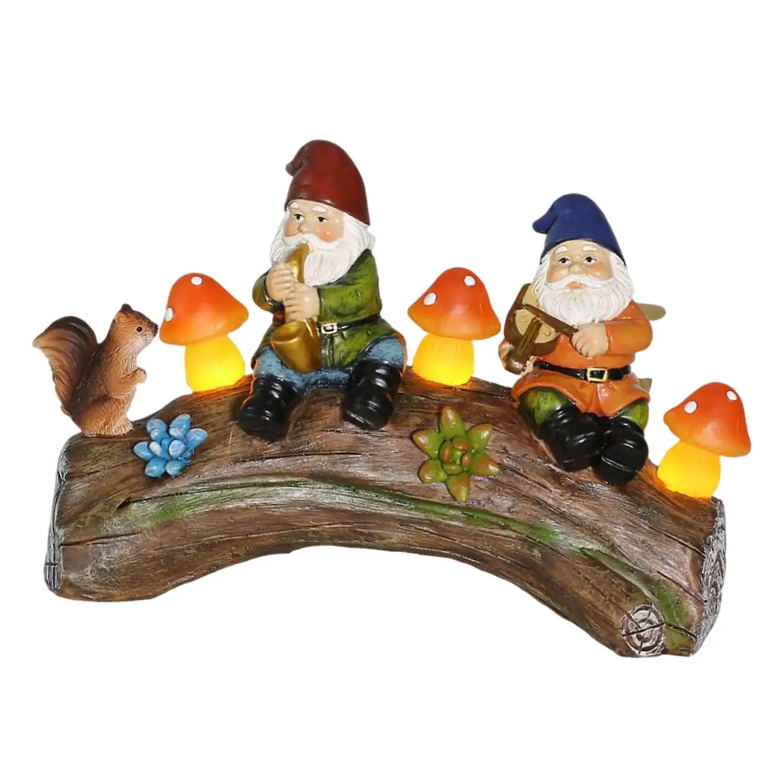 Santa Claus Statue Solar Statue Santa Claus Waterproof Crafts Sculpture for
