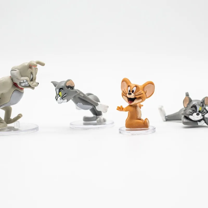 Classic Anime TomJerry Doll The Four Positions Cute Mini Model Playing Doll Table Ornaments giocattolo per bambini regali di compleanno