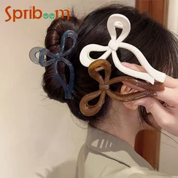 Acrylic Bows Hair Clips for Women Temperament Large Size Hair Claws Sweet Girls Hair Accessories Korean Simple Hairpin Headdress