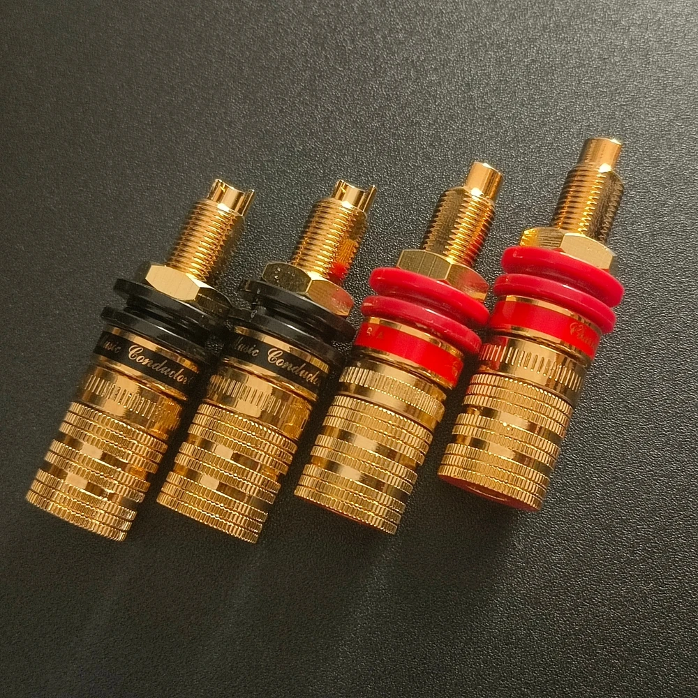 Hifi Audio 4 Stück CMC-838-S CMC Vergoldete OFC Lautsprecher-Verstärker Anschlussklemme Bananenstecker Buchse Ausgangsanschluss – Detail 1