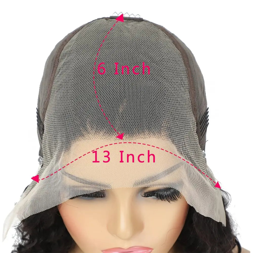 ディープウェーブフロントウィッグHDレースウィッグ在庫処分セール13x4 13x6ウォーターウェーブカーリー人毛ウィッグ30インチレースフロントウィッグ人毛