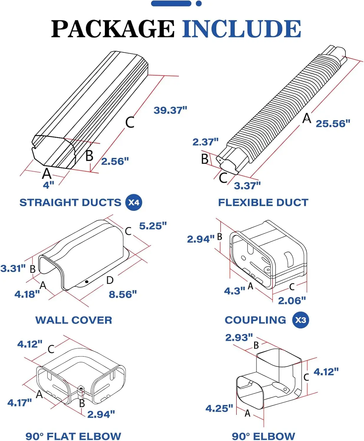 16,5 Fuß Mini Split Line Set Abdeckung 4" PVC Line Cover Kit für Mini Split und Zentralklimaanlage