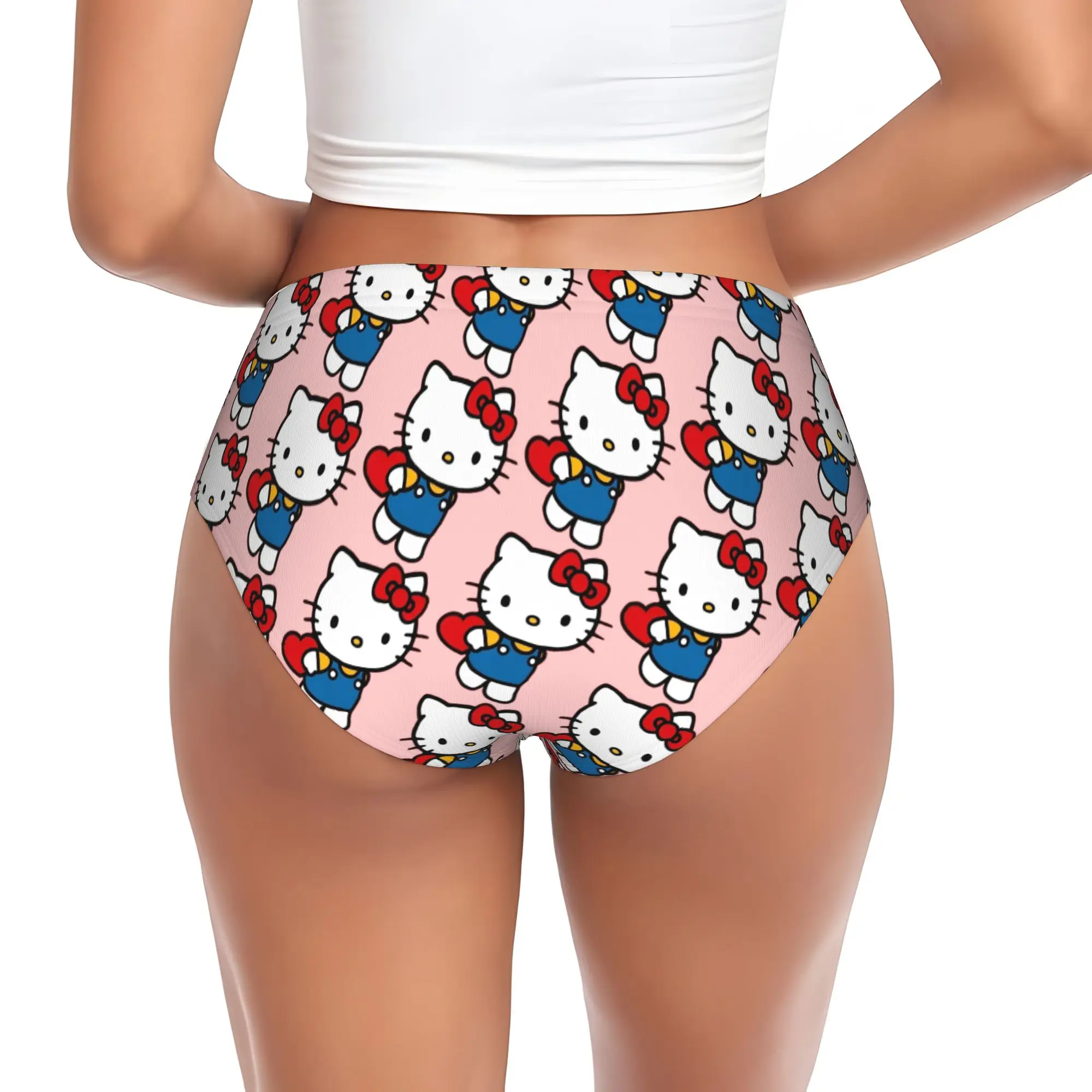 Custom Kitties Kitten Briefs Underwear Womens Comfortable Stretch Cute Cat Panties - view 2