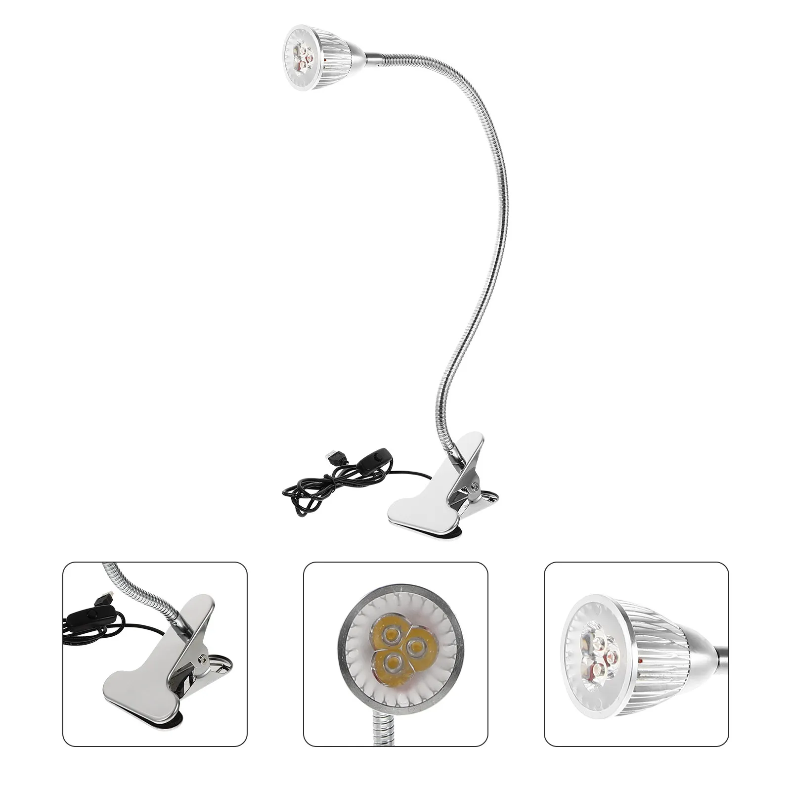 

Светодиодная регулируемая лампа-прищепка USB для защиты глаз, светильник для чтения у кровати, настольная лампа для ночного чтения и учебы для детей, лампа-прищепка