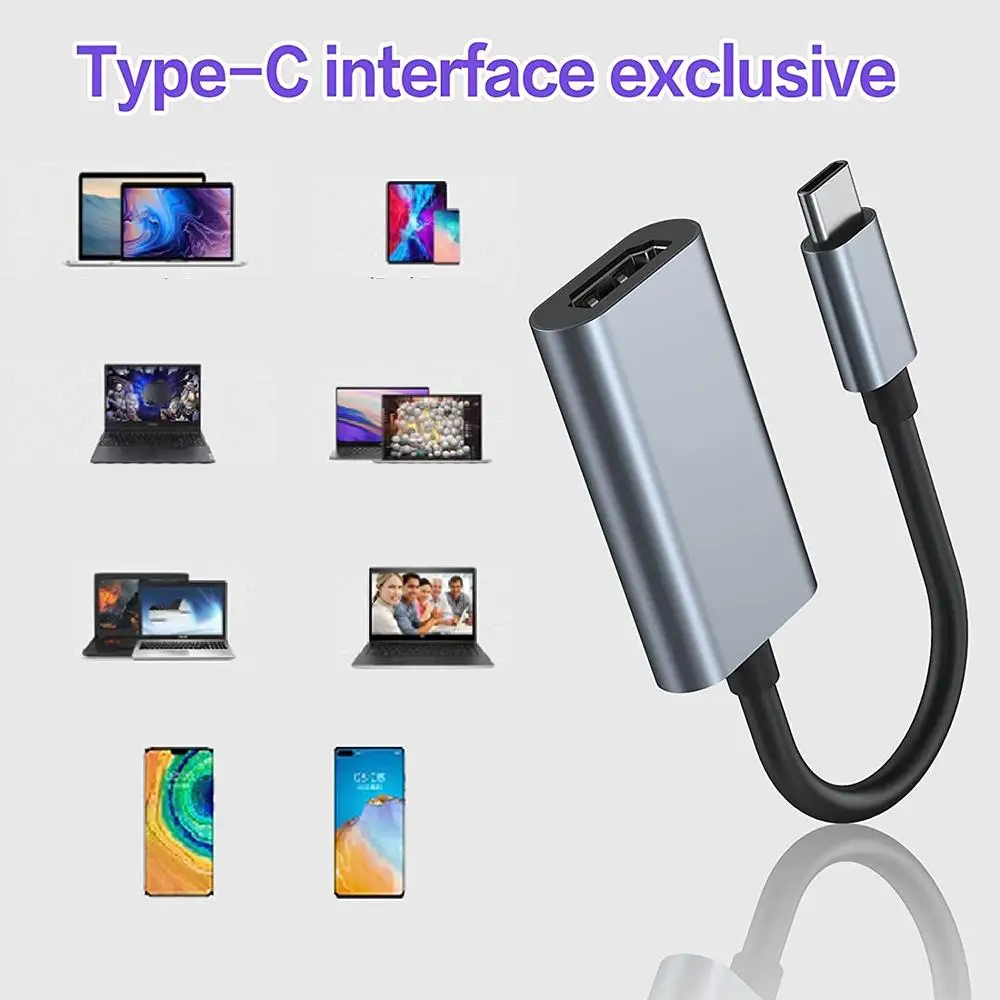 1-5PCS 4K 60Hz Type C to HDMI Adapter USB 3.1 HUB HDTV Converter Cable for iPhone 15 TV Converter for PC MacBook iPad Samsung