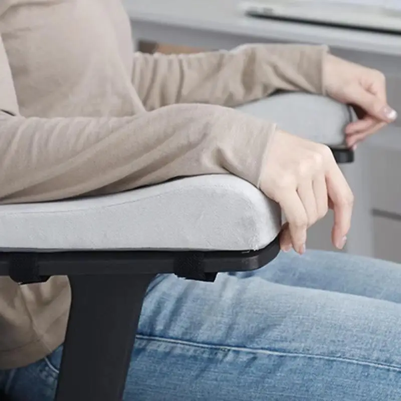 1 Pair Elbow Pillow Armrest Pads Memory Foam Comfortable Elbow Support Cushion for Office Chair Relieve Wrist Fatigue