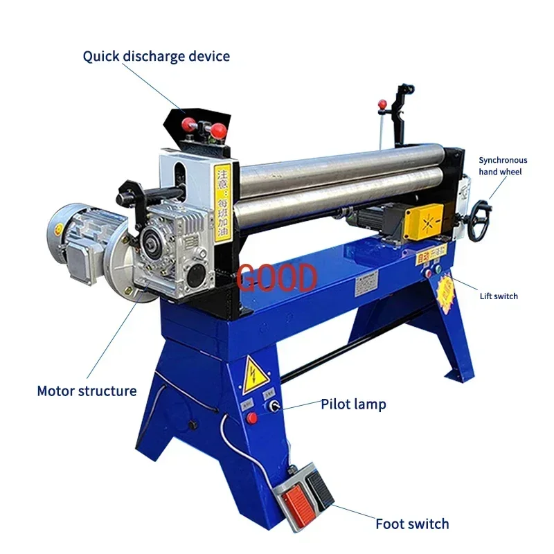 Электрический прокатный станок, гибочное оборудование для пластин из нержавеющей стали, 650 мм, инструменты для закругления круглых труб, автоматический подъемный лист, формовочная форма