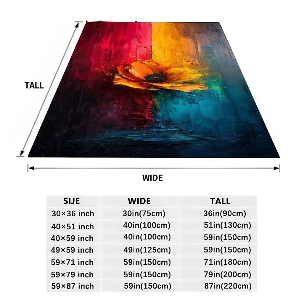 لوحة زيتية على شكل زهرة الخشخاش البرتقالية النابضة بالحياة - فن فرشاة محكم ديناميكي على القماش، غنية باللون الأحمر إلى الأصفر اللامع