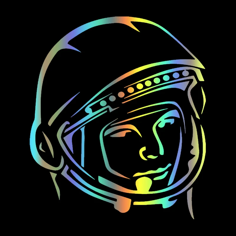 ملصقات السيارات شخصية رائد الفضاء رئيس نمط دراجة نارية PVC اكسسوارات الشارات اكسسوارات السيارات منتجات الملصقات #3