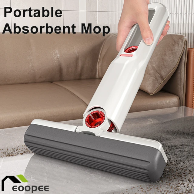 Potężny wyciskany mini mop składany mop do czyszczenia domu z gąbką samowyciskający mop do mycia podłóg biurko okno narzędzia do czyszczenia samochodu