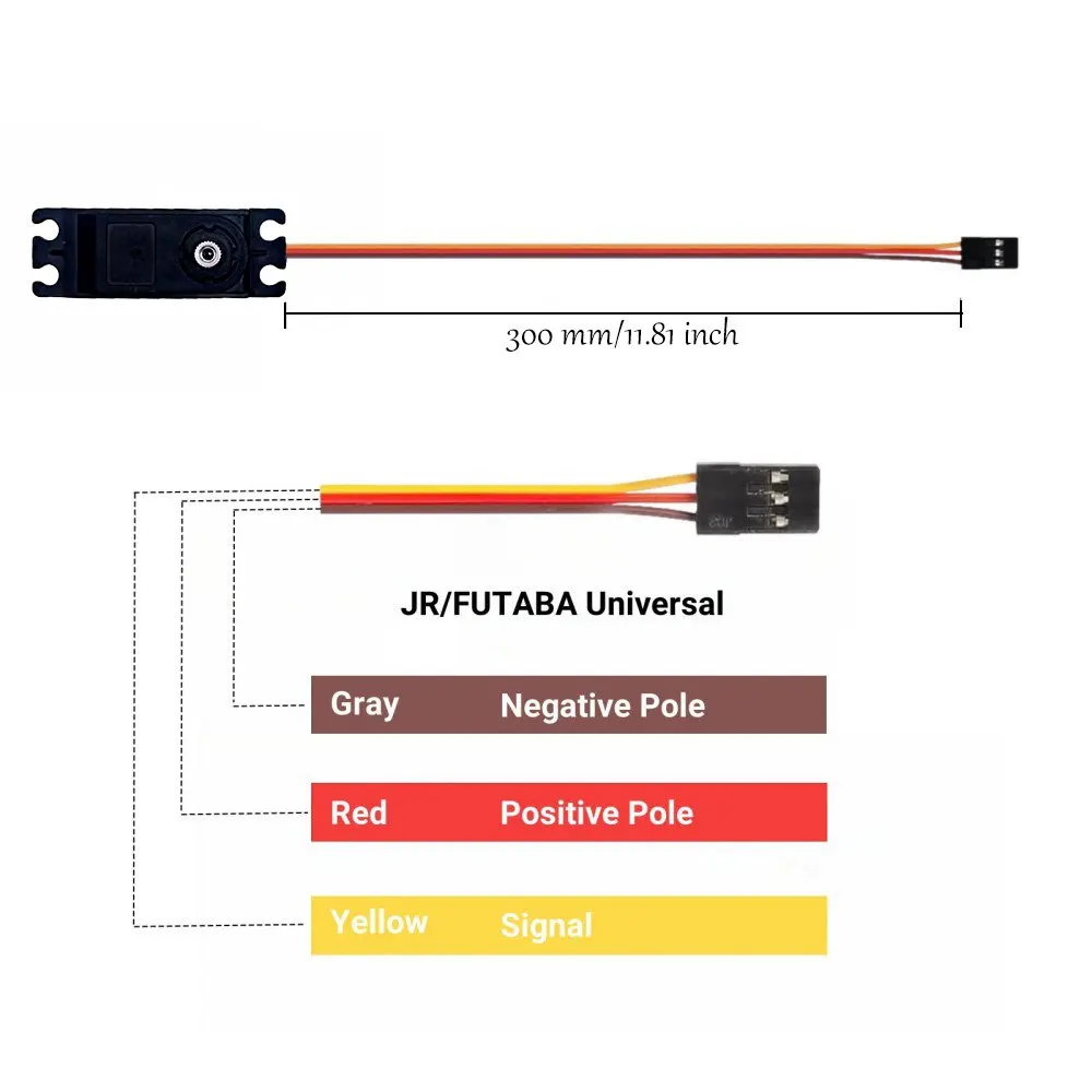 Engranaje de metal servo digital de 12 kg 180/270 grados, alto par para helicóptero de brazo de robot de coche RC