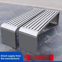 Stainless steel bench outdoor bench shopping mall row chair backrest community seat outdoor park chair