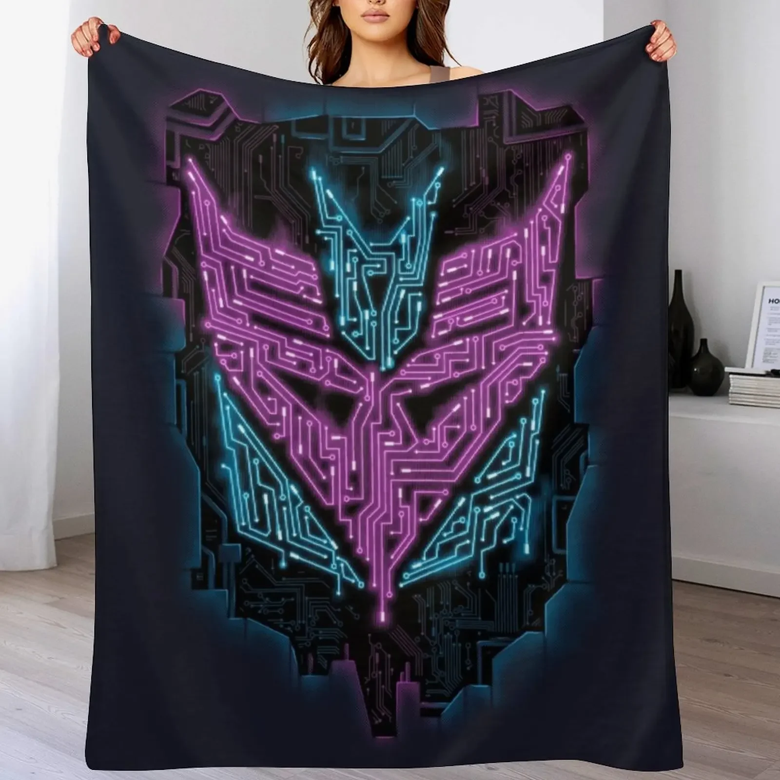 Decept-Iconic II Throw Blanket Luxurious Soft Fuzzy Blanket for Sofa Bed