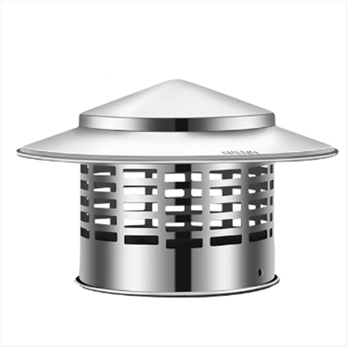 A56K Round Chimney Cap Stainless Steel Tapered Top Chimney Cap with Screen Outside Roof Fireplace Screen Cover B