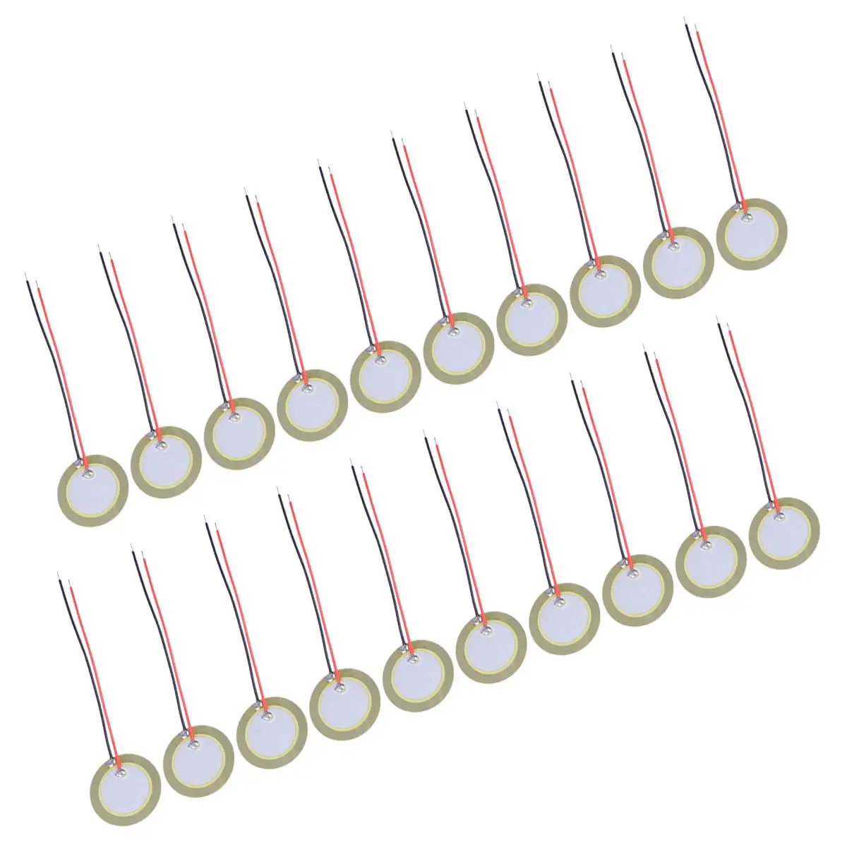 

20mm Brass Discs 20pcs Low Voltage Piezo Disc Acoustic Pickups Pickups Piezo Disc Boxes Mics Guitar Accessories