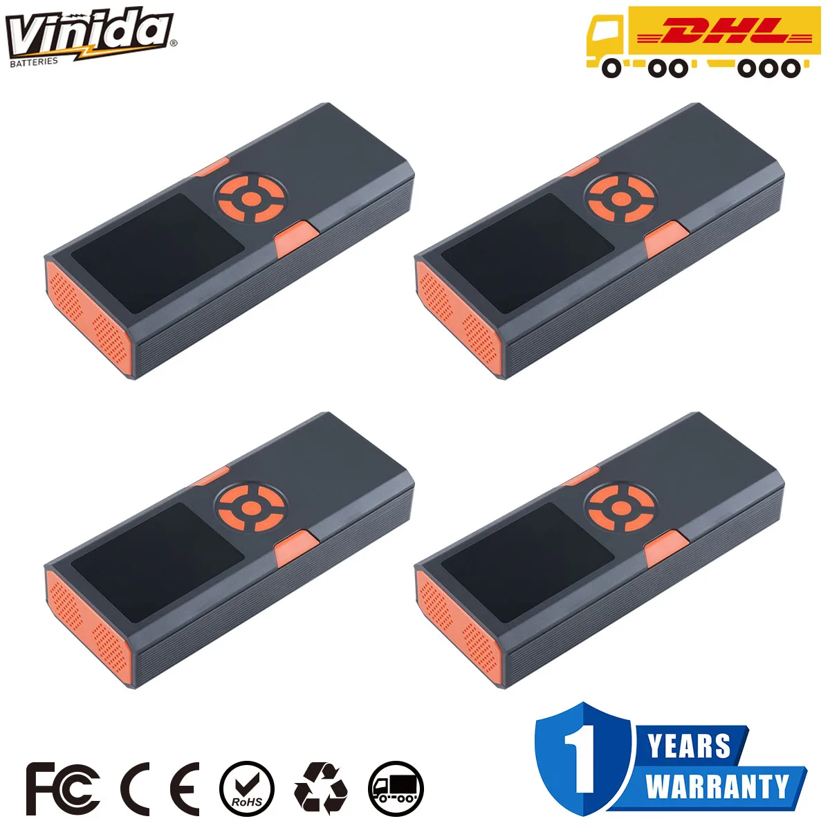

VININDA 1/2/4Pack 12V NEW MD01 10000mAh power supply&inflator pump power supply