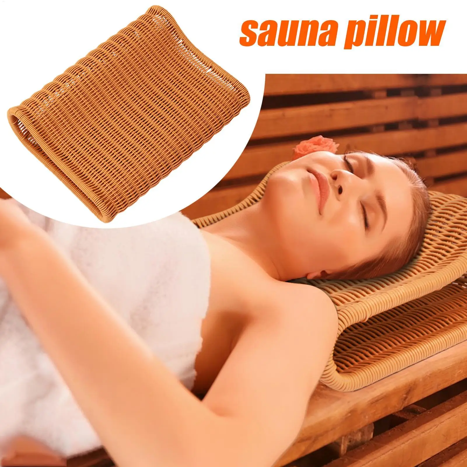 Sauna Headrest Breathable Sauna Neck Rest for Sleeping Supportive Handwoven Headrest Machine Washable Backrest for Women
