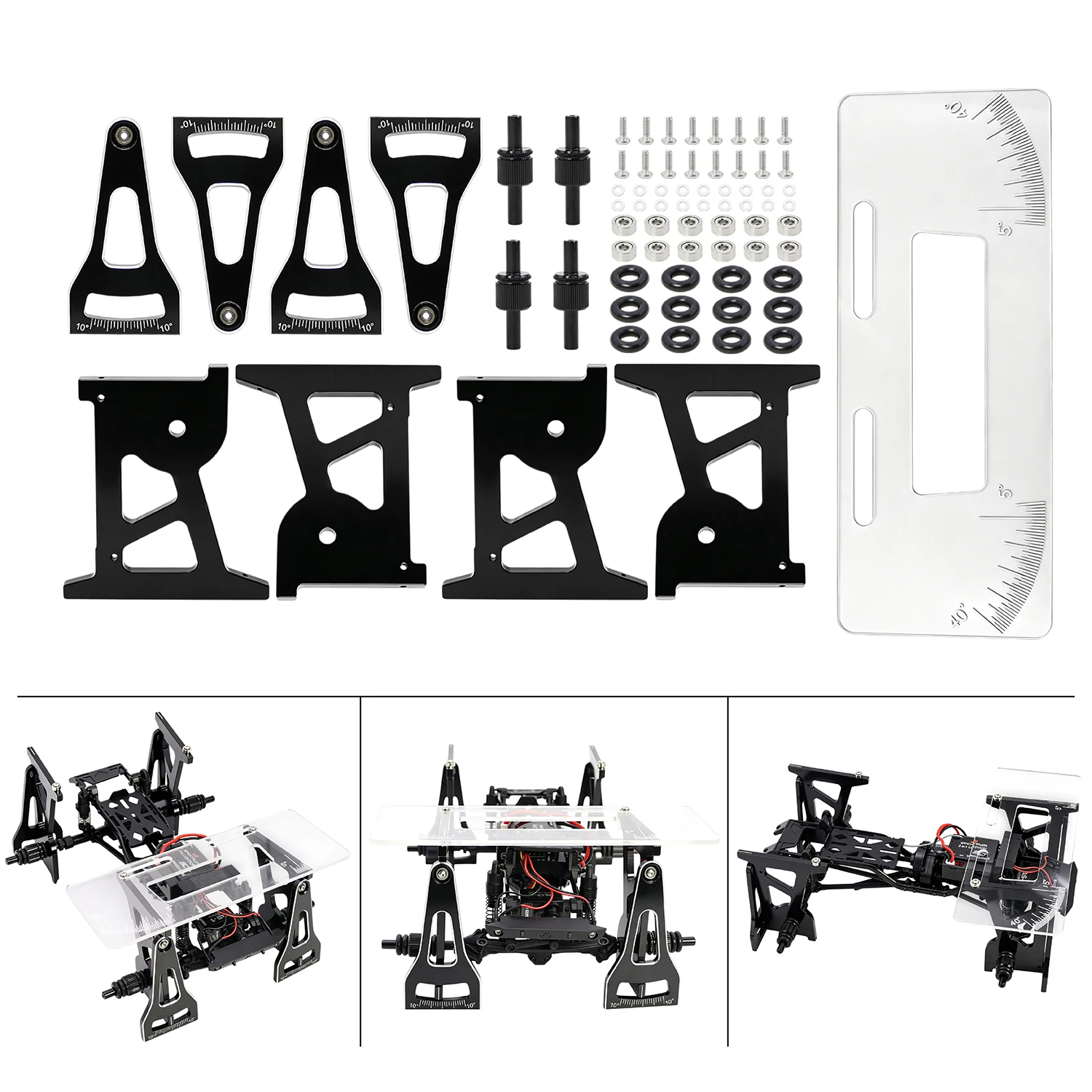On Road Aluminum Chassis Setup System Tool Set for 1/24 LOSI Micro-B HPI 1/28 Micro-T Wltoys 244016 RC On-Road Drift Racing Car