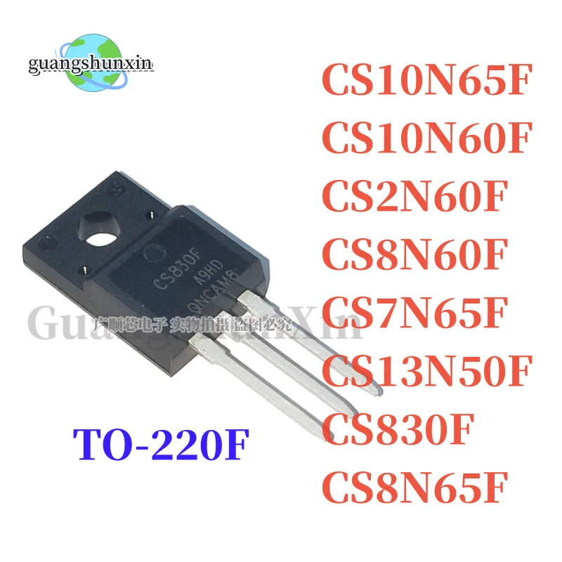 10 piezas CS8N65F, CS830F, CS13N50F, CS7N65F, CS8N60F, CS2N60F, CS10N60F, CS10N65F, TO-220F MOS FET