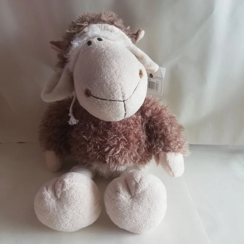 Precioso juguete de peluche de oveja, oveja bonita con sombrero, muñeca suave, cojín para sofá, almohada, juguete para niños y niñas, regalo de cumpleaños y Navidad b0479