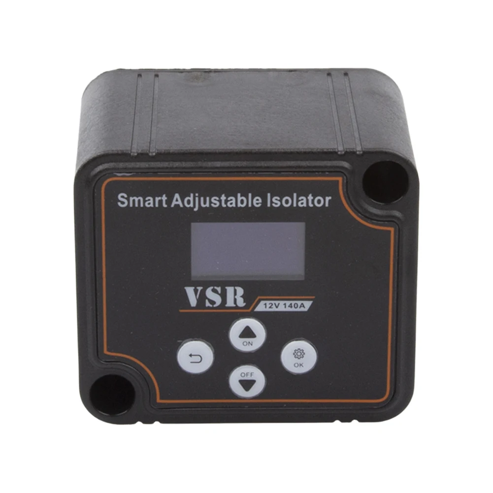 12V 140A Dual Battery Smart Isolator LCD Display Voltage Sensitive Split Charge Relay VSR for Off-Road Camper Yacht ATV UTV Boat