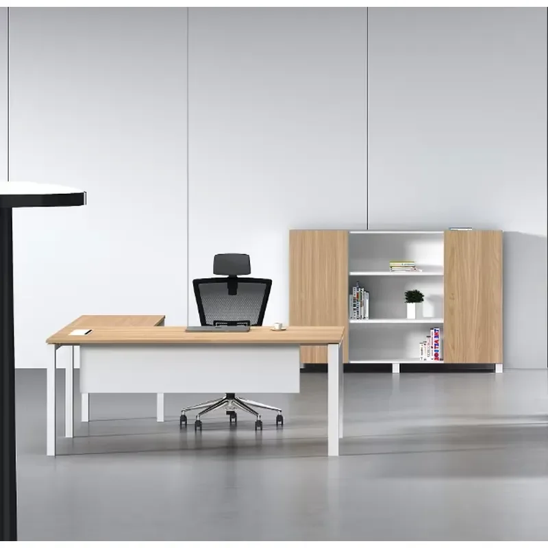 Modern L-Shaped Office Desk for Managers Executive Computer Table Manager Table