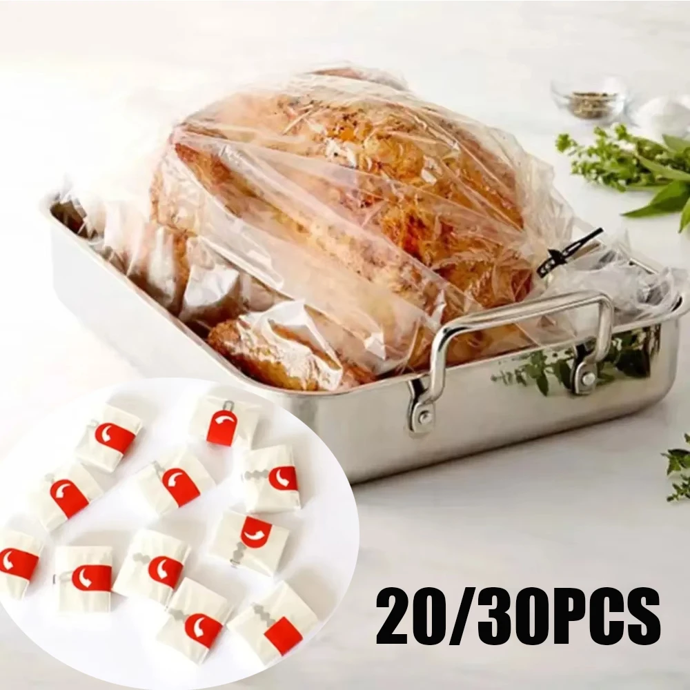 Bolsa de pavo para asar resistente al calor, bolsas para horno de cocina, Material para mascotas, accesorios de cocina, herramientas de pastelería para hornear, 20/30 Uds.