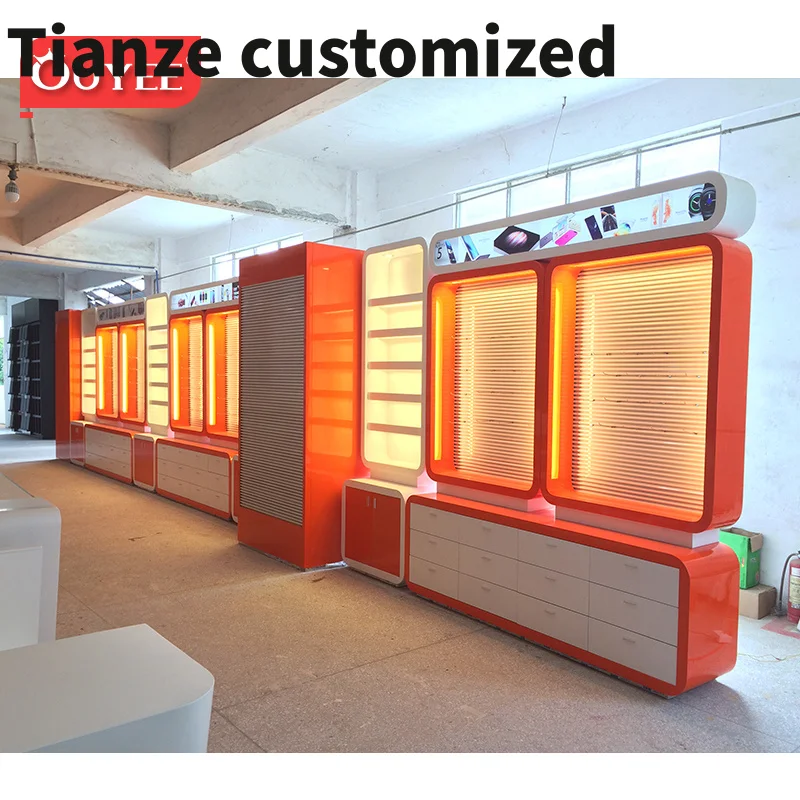 Customized-Custom mobile shop counter mobile store furniture with mobile shop decoration design cell store fixtures displays