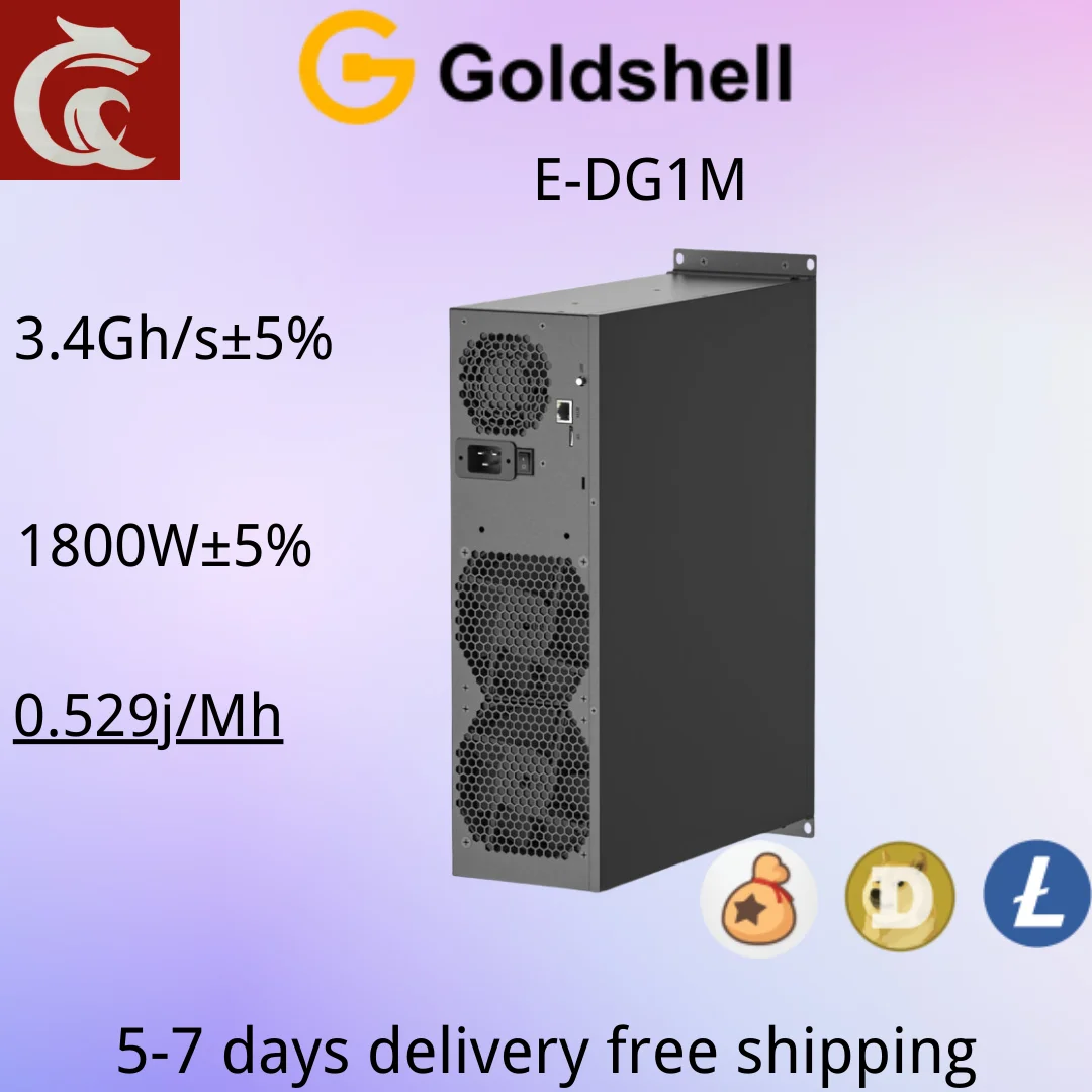 Goldshell E-DG1M 3400M 1800W LTC Doge Bells Miner Brand New E DG1M 3.4G