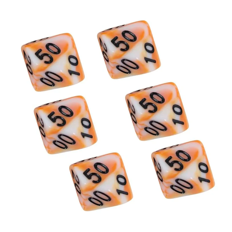 

10 шт./компл. 10 двусторонних/фотометрических костей D10 (00-90) оранжевого и белого цветов