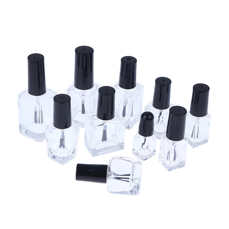 1 Stück unter verpackte Nagellack flasche Nagel gel leere Flasche mit Bürsten glas leere Misch flasche Ausbesserung behälter