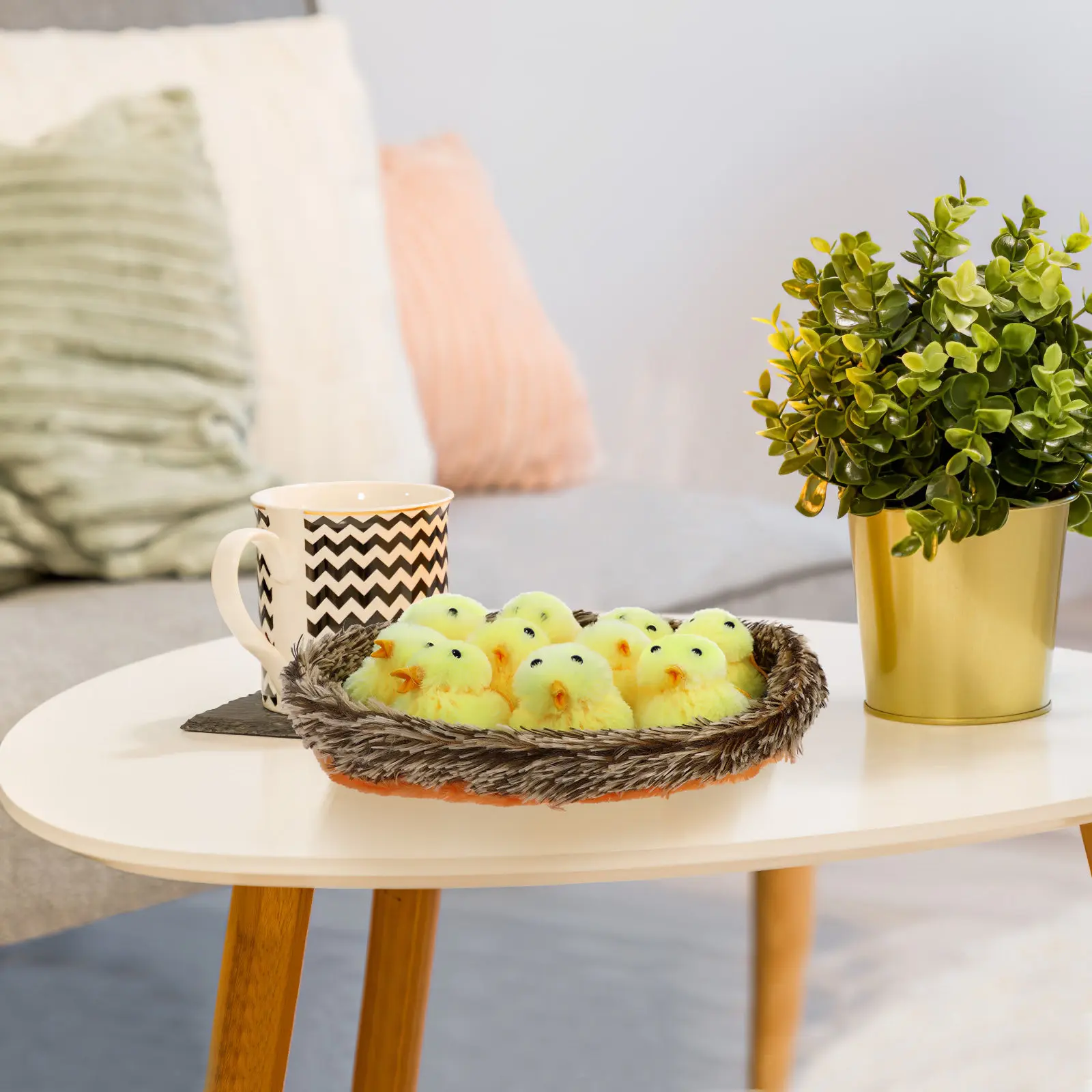 

Набор пасхальных декораций: мягкие плюшевые цыплята с гнездом для дома, витрин магазинов, праздничного декора, удобные для детей