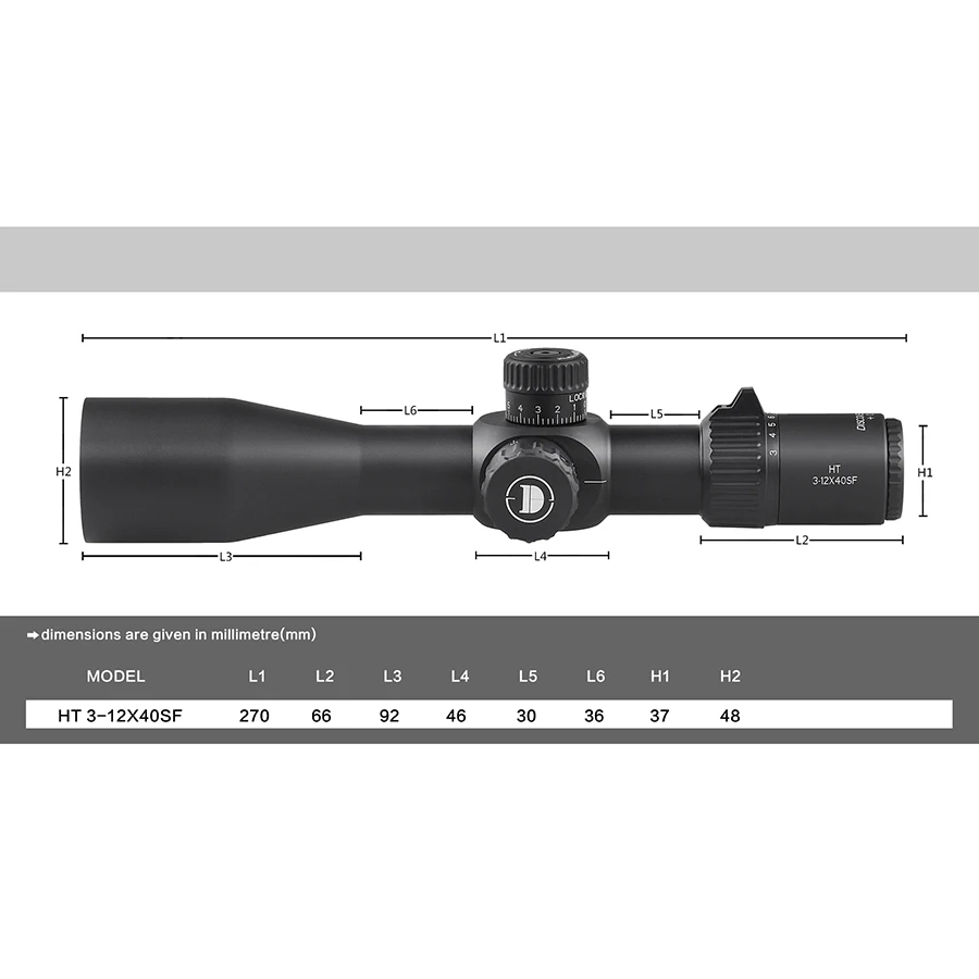 Discovery 2022 NEW Compact FFP Scope for Rifles HT 3-12 First Focal Plane Glass Etched Reticle Hunting Riflescopes