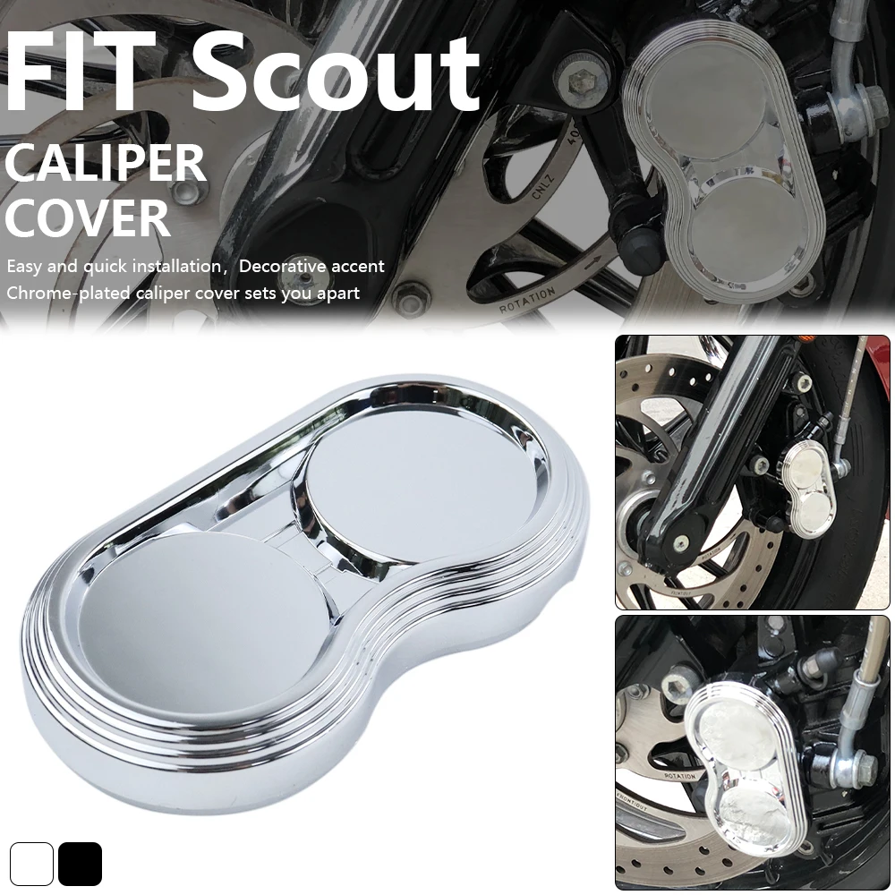 

Motorcycle Caliper Cover Trim Accent Chrome Front Brake Calliper Decorative Accessories For Indian Scout Bobber Sixty 2015-2023