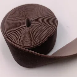 25mm Single Face Dark Brown Velvet Ribbon for Handmade Gift Bouquet Wrapping Supplies Home Decoration Christmas Tape Not elastic