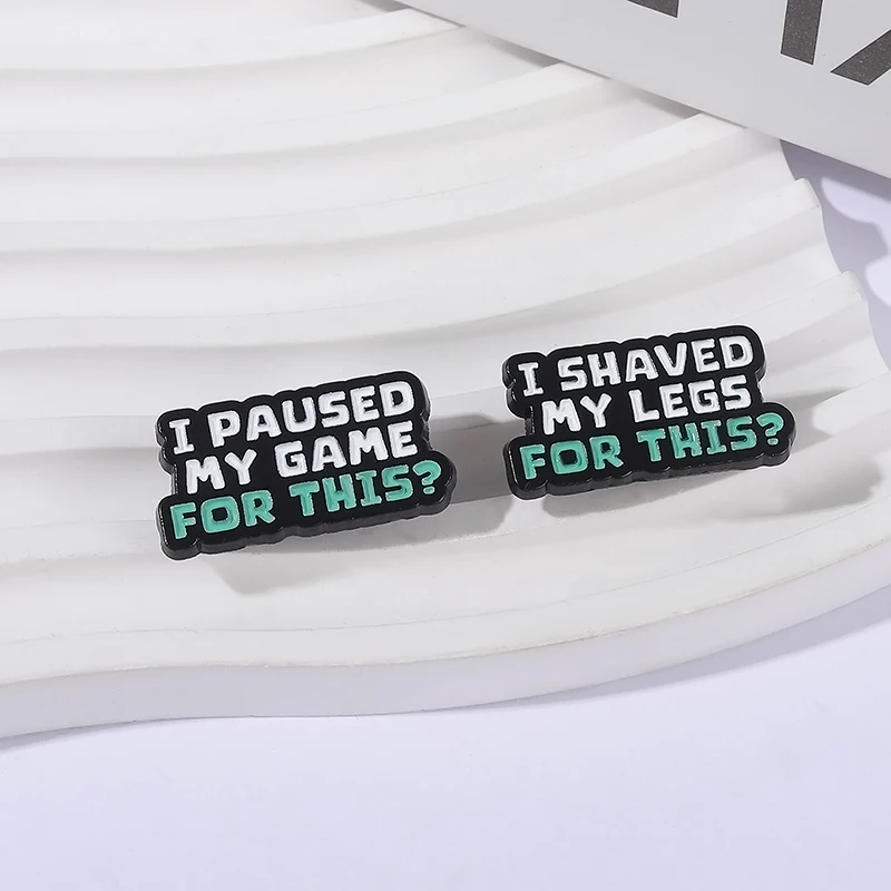 لقد توقف لعبتي لهذا المينا دبوس مضحك إقتباس أنا حلق سيقني لهذا بروش معدني شارة التلبيب مجوهرات هدية للأصدقاء #4