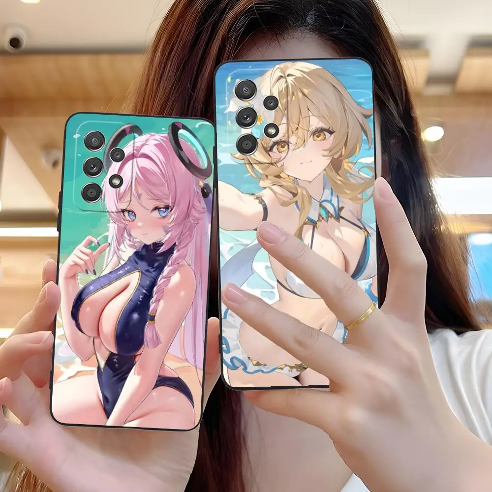 جينشين إمباكت إيتشي قضية الهاتف المحمول لسامسونج غالاكسي A73 72 71 70 56 55 54 53 52 36 35 34 23 16 15 5G اللون واقية #3