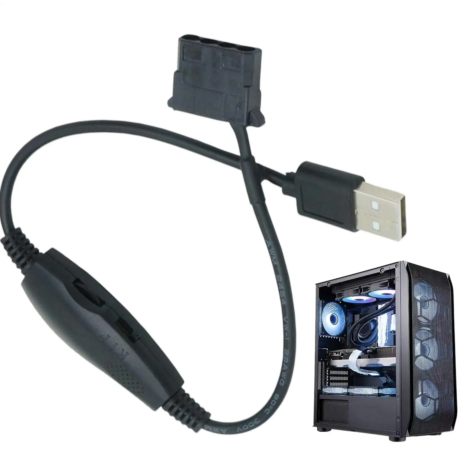 

USB-контроллер вентилятора, 3-контактный/4-контактный USB-конвертер с ШИМ, корпус вентилятора, повышающий адаптер для ПК, компьютера, настольной системы охлаждения, обслуживание автомобиля