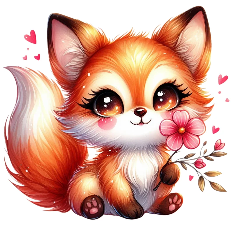 Molde de Silicona con Diseño de Zorrito con Flores, Molde de Silicona con Diseño de Flores Pequeñas, Molde para Hacer Chocolate y Fondant