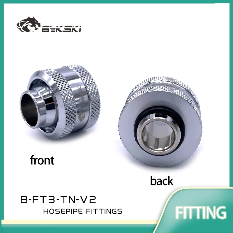 Bykski Hose Tube Fitting Use for ID 9.5mm + OD 12.7 Pipes 3/8
