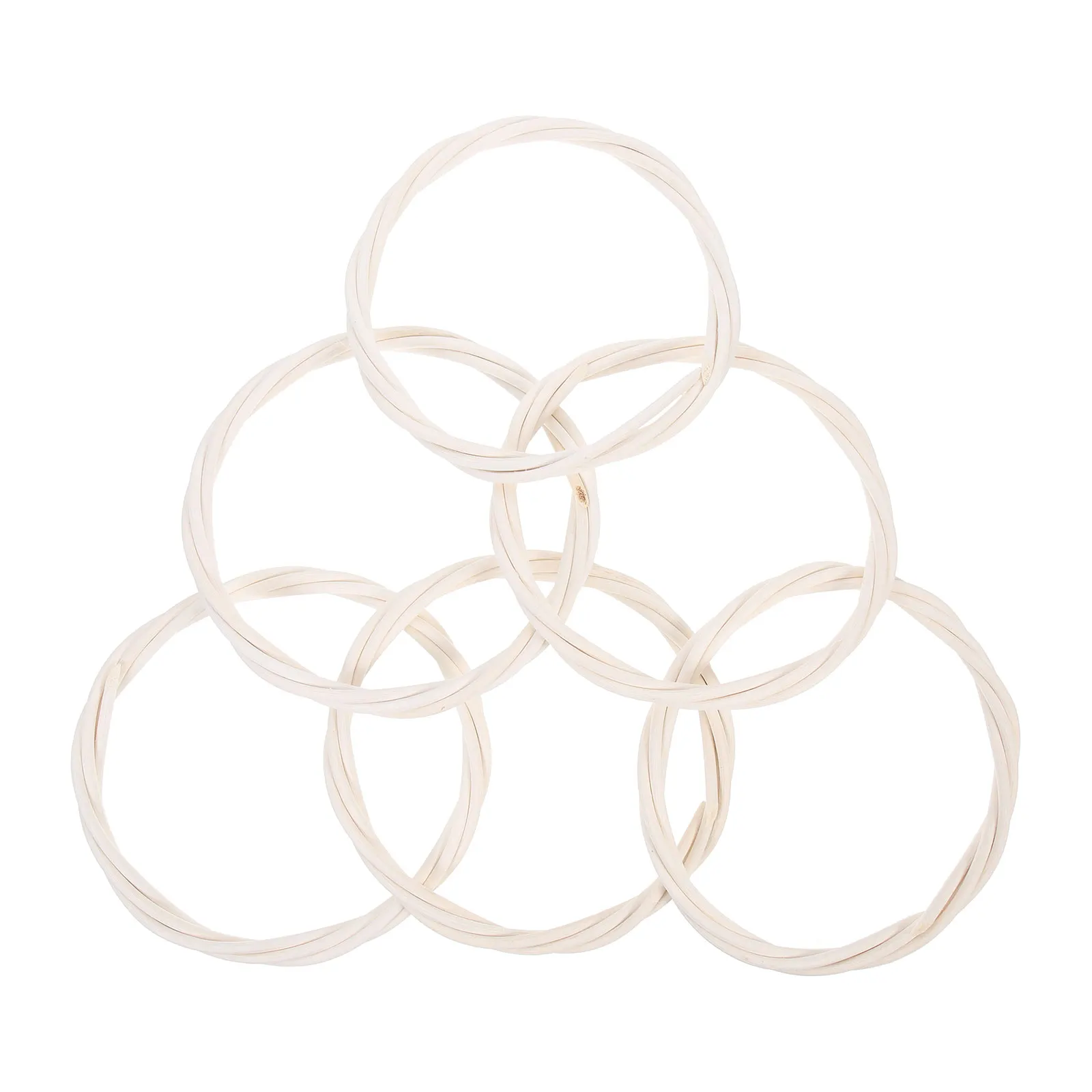

6 Pcs Dream Catcher Ring Wreath Supplies Garlands Form Rattan Decorative Craft Base Forms Crafts Wicker Kit Frames