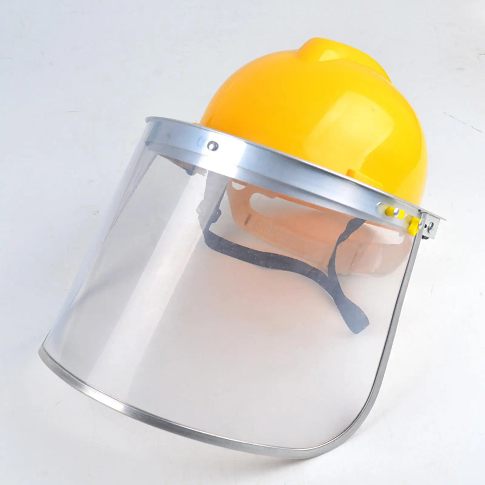Full Face Replacement Bracket Mask for Hard Hat Adapter Clear PVC Visor Flip Up Down Protect Eyes Nose Mouth Gardening Sawdust