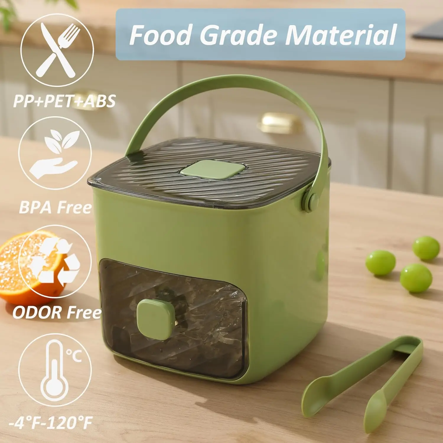 

NEW Extra-Large 48-Ice Cube Maker for Refrigerator - Perfect for Whiskey & Cocktails, Essential Kitchen Gadget for Home Bars