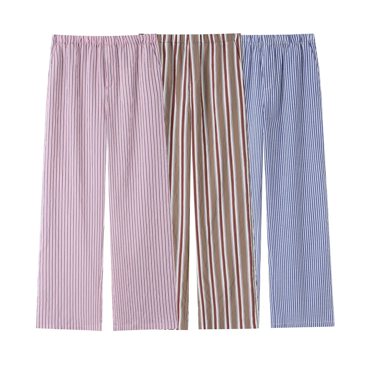 

Dave&Di New Women's Fashion Striped Pajama Style Flared Pants Woman Clothes Women's Pants And Trousers