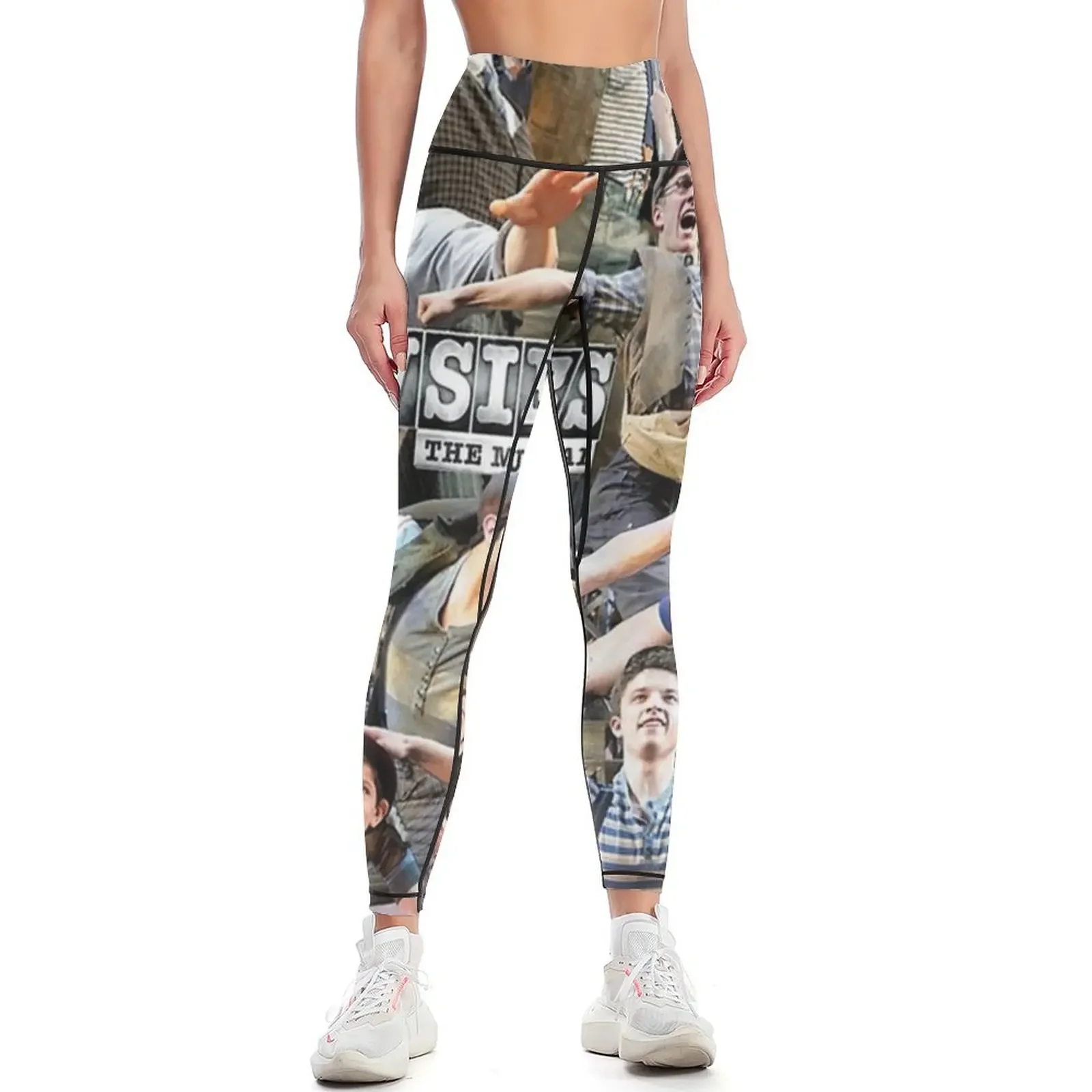 

Newsies Broadway Musical Collage Leggings high waist Leginsy push up Women's tights Womens Leggings