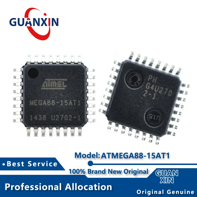 

100% New ATMEGA88-15AT1 ATMEGA88-15AT Marking MEFA88-15AT1 QFP32 ATMEGA88-15